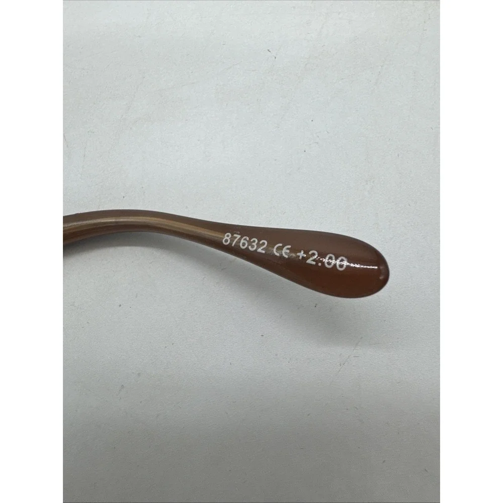 Liz‎ Claiborne Womens Reading Glasses Brown Rectangular Frames W/ Bling  +2.00